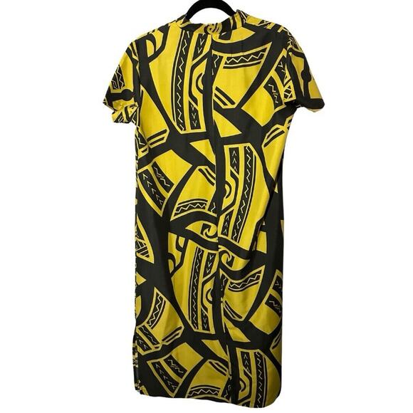 Manuhealii Hawaiian Print Aloha Wear Tribal Print Short Sleeve Dress Size M - Picture 7 of 9